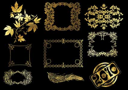 12 galones de oro vector patrn de material