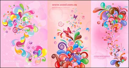 Colorido vector de series de casos actuales - de color rosa (5P)