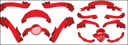 Varios materiales roja vectorial lazo de cinta