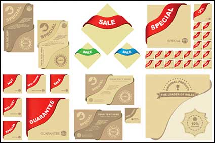 Grfico vectorial elementos materiales de venta del grupo