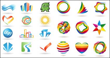 Algunos vectores logotipo de material grfico