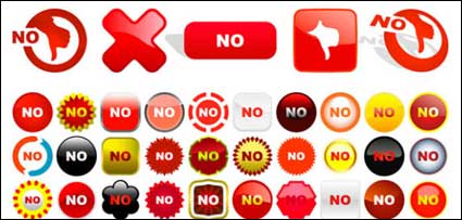 Variedad de materiales de error tema icono de vectores