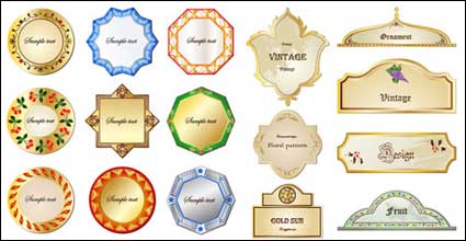 Europeo de las tarjetas decorativas vector de material