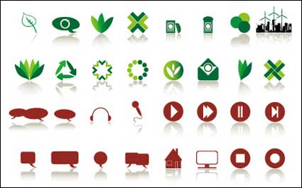 80 iconos vectoriales material simple