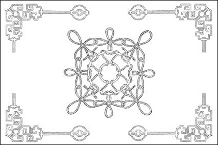 vector chino clsico del material 21