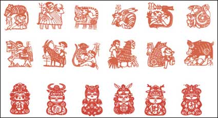 Zodiac vector de material de papel cortado (2)