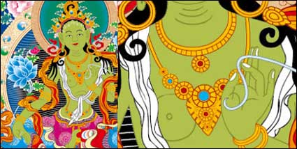 Thangka Ai cuerpos de leyes, vector Vajradhara (estaciones de peaje no cambian)