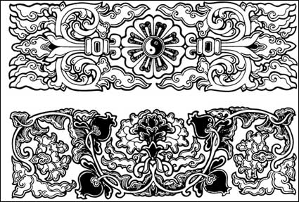 vector chino clsico del material 23