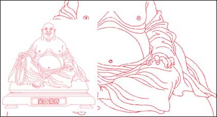 Laughing Buddha vectorial material