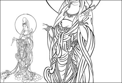 Bodhisattva de la Misericordia (seguimiento vector)