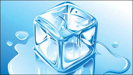 hielo realistas vectores de material