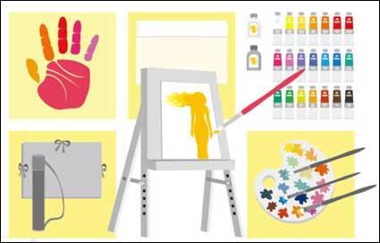 Dibujo vectorial suministro de materia