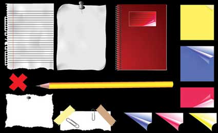 material de papelera vector