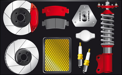 Auto Parts material de vectores