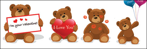 Amor osito material vectoriales
