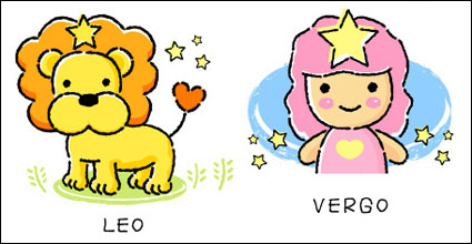 12 dibujos animados material vector constelacin (A-2)