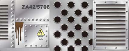 Metal vector de la placa de serie material