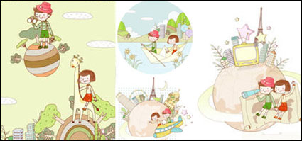 Viajes Temticos Sueño de Pintura Infantil material vectoriales