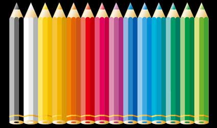 Lpiz de color vectorial material