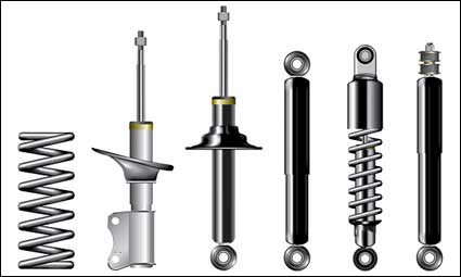 Piezas de metal y materiales componentes de los vectores