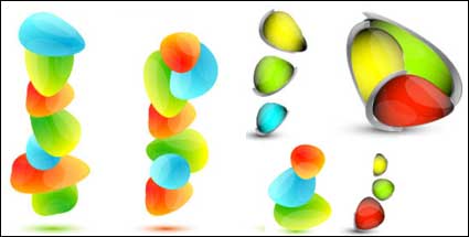 Vector de material pequeñas piedras de colores