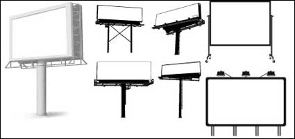 Variedad de tipos de vallas al aire libre plantilla vector de material