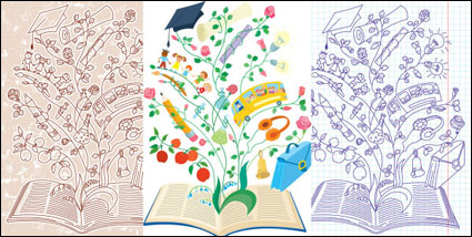 Ilustracin vectorial de los materiales de aprendizaje creativo