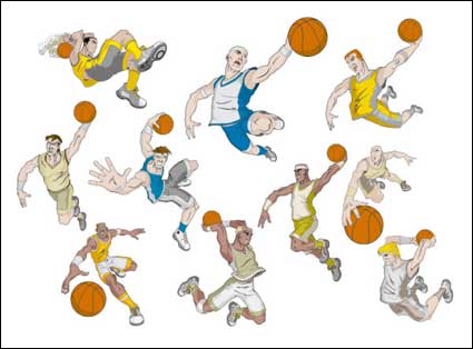 Baloncesto vector de dibujos animados material