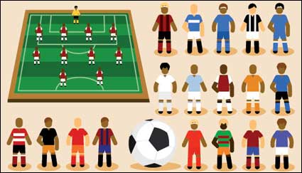 Caricatura de Ftbol vectorial material