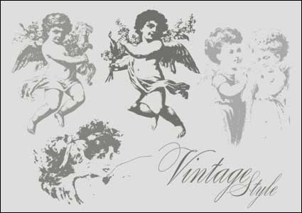 Vintage Angel vectoriales