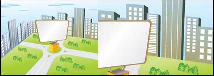 Caricatura vector vallas material