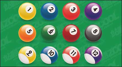 Billar bola vector nmero de material