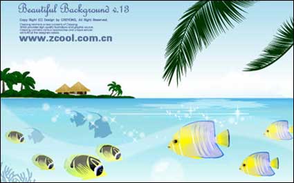 Tropical vector de peces tema material