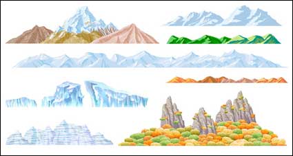 Hermoso vector montañas de material