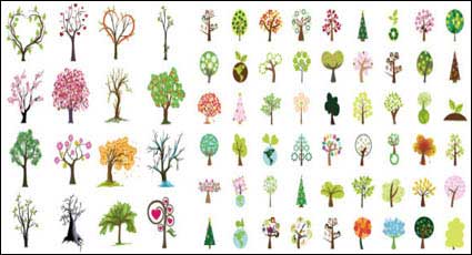 Variedad de Árboles vector de material