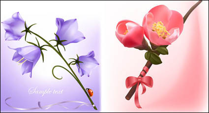 Hermoso vector flores material