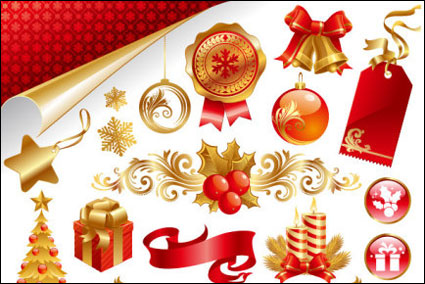 Hermosa Navidad material finales de Vector