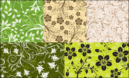 Cinco patrones de la moda vector de material