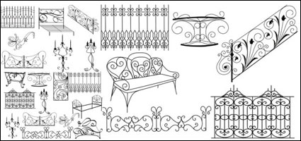 De metal y material de un objeto vectorial