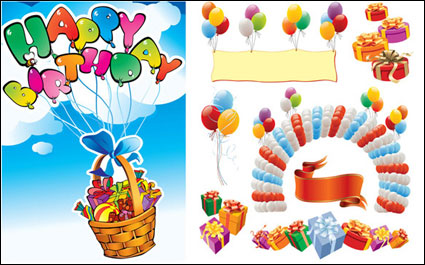 Vector Feliz cumpleaños fuente del material 2