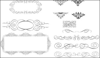 Sucinta encajes vector material fuente