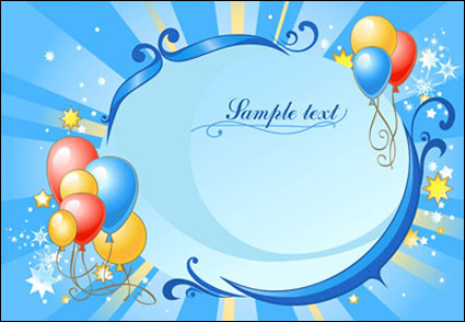 Festival de globos vector de material