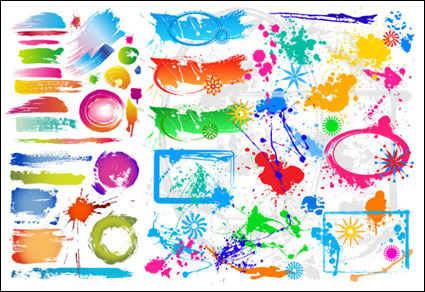 pintura de colores material de vectores