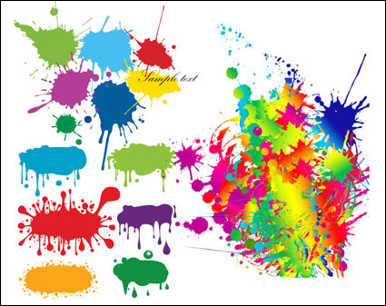gotas de tinta de color vector material de graffiti