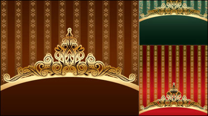 Patrn de oro adornado vector material