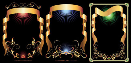 5 de oro material de la cinta vector patrn