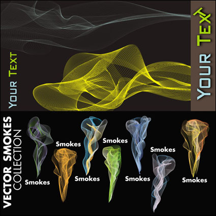 lnea de humo de colores vector de material