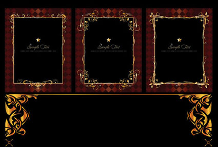 Exuberante encajes de oro del vector de material