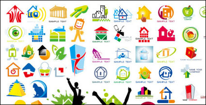 Casa vector tema logotipo material grfico