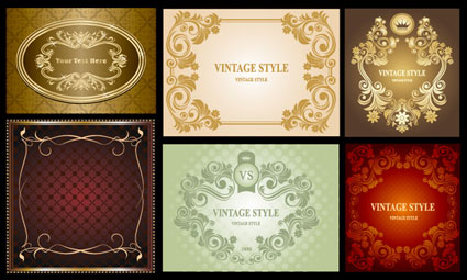 Hermoso encaje Europea patrn vector de material